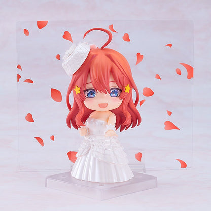 Rear view of Itsuki Nakano Nendoroid showcasing dress details and flowing veil