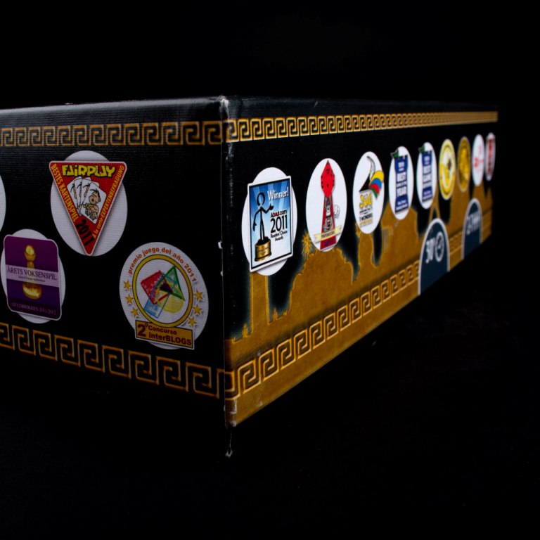 Laserox Inserts for 7 Wonders showing organized board game components