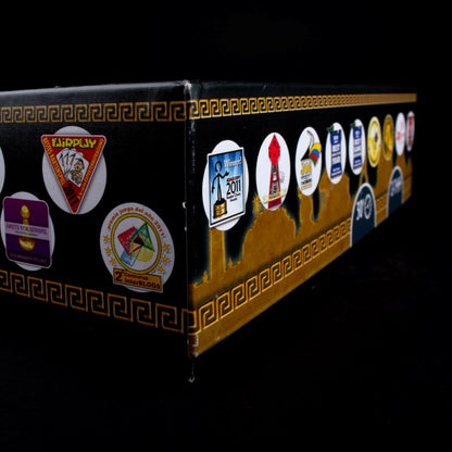 Laserox Inserts for 7 Wonders showing organized board game components