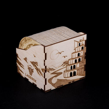 Laserox Inserts for 7 Wonders close-up of card slots in the insert