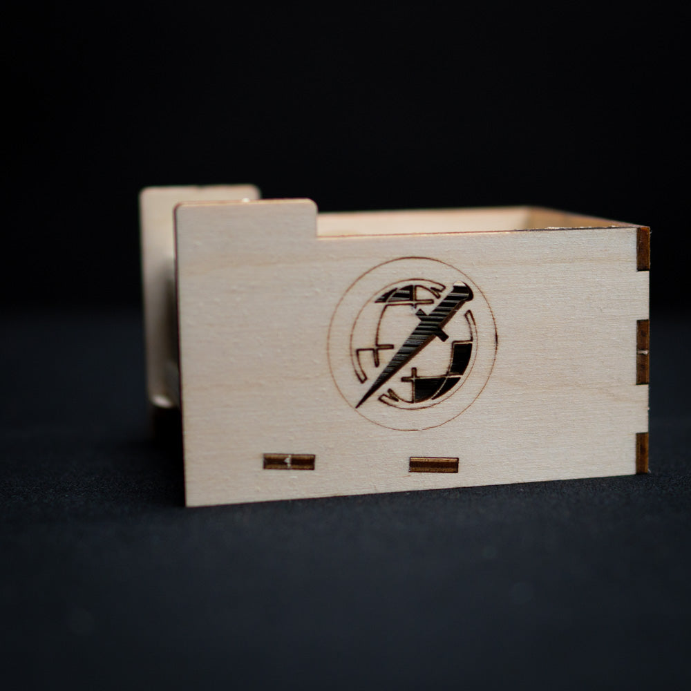 Laserox wooden insert showing compartments for Dune miniatures