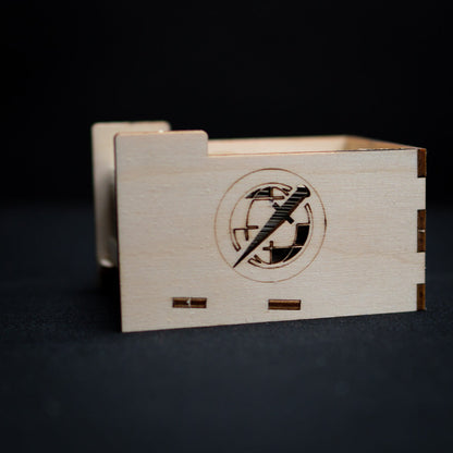 Laserox wooden insert showing compartments for Dune miniatures