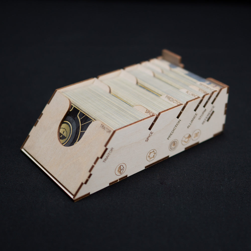 Laserox insert fully loaded with Dune cards and tokens