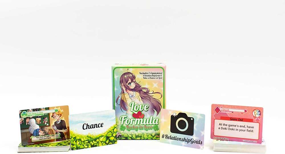 Alternate angle of Love Formula: Lucky in Love box with anime-style design
