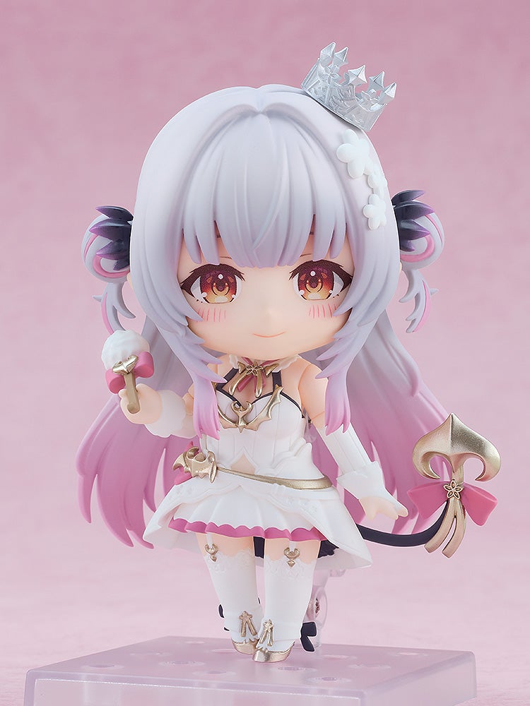 Alternate pose with mechanical gear accessory and excited hand gesture