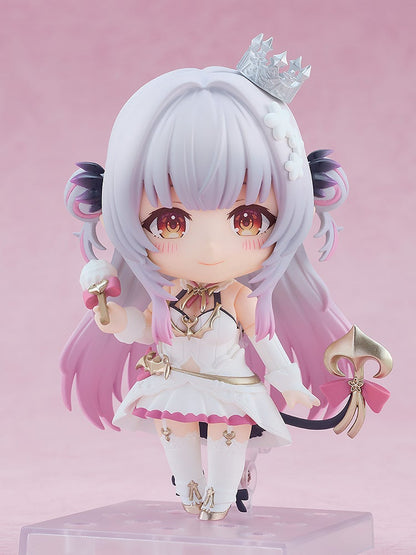 Alternate pose with mechanical gear accessory and excited hand gesture
