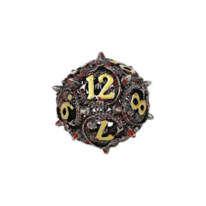 Let's Play Games - Elliptic Hollow RPG Dice Set - Bloodied Metal - Good Games