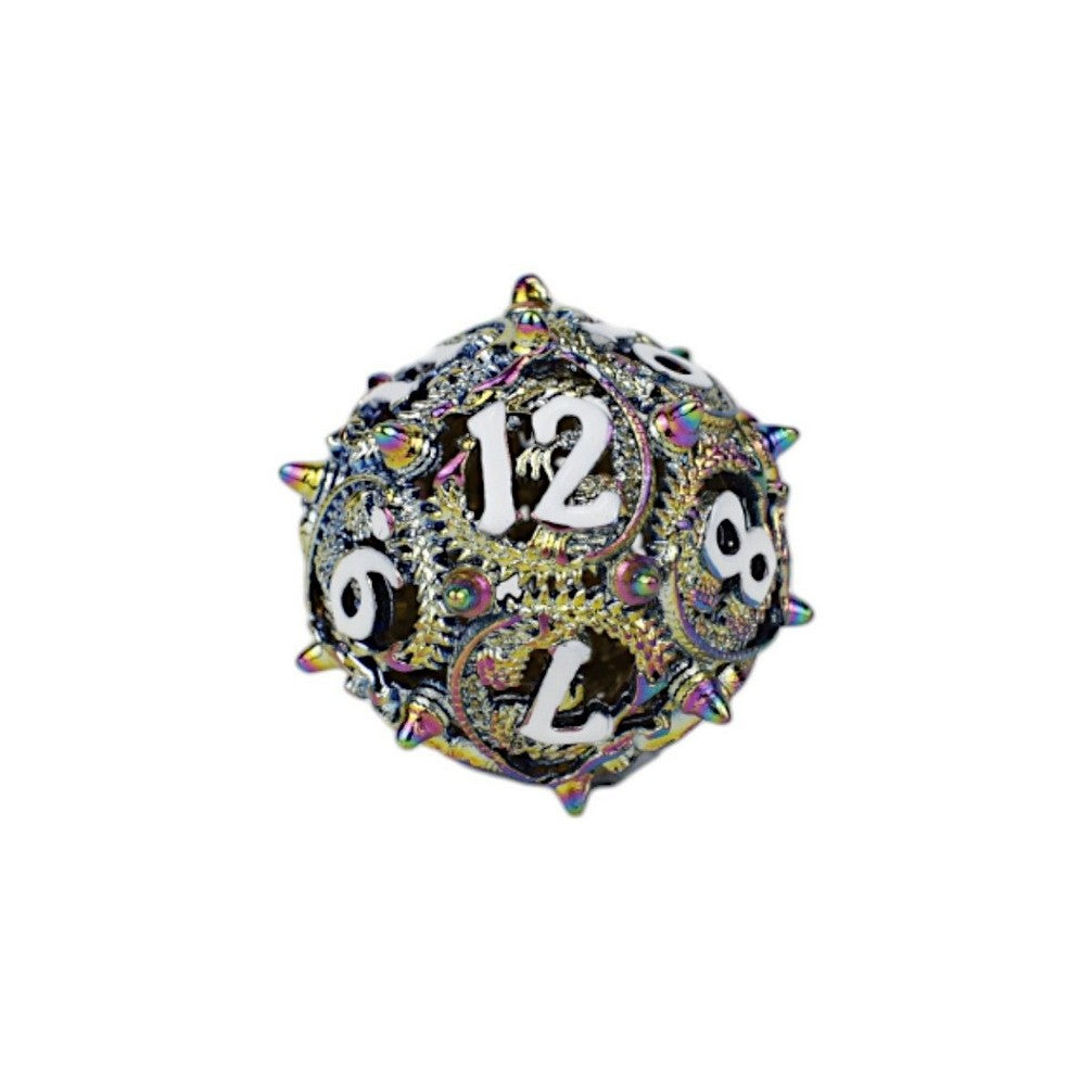 One Die of Let&#39;s Play Games Elliptic Hollow RPG Dice Set, Oilslick