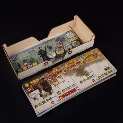 Insert compartments holding tokens and cards