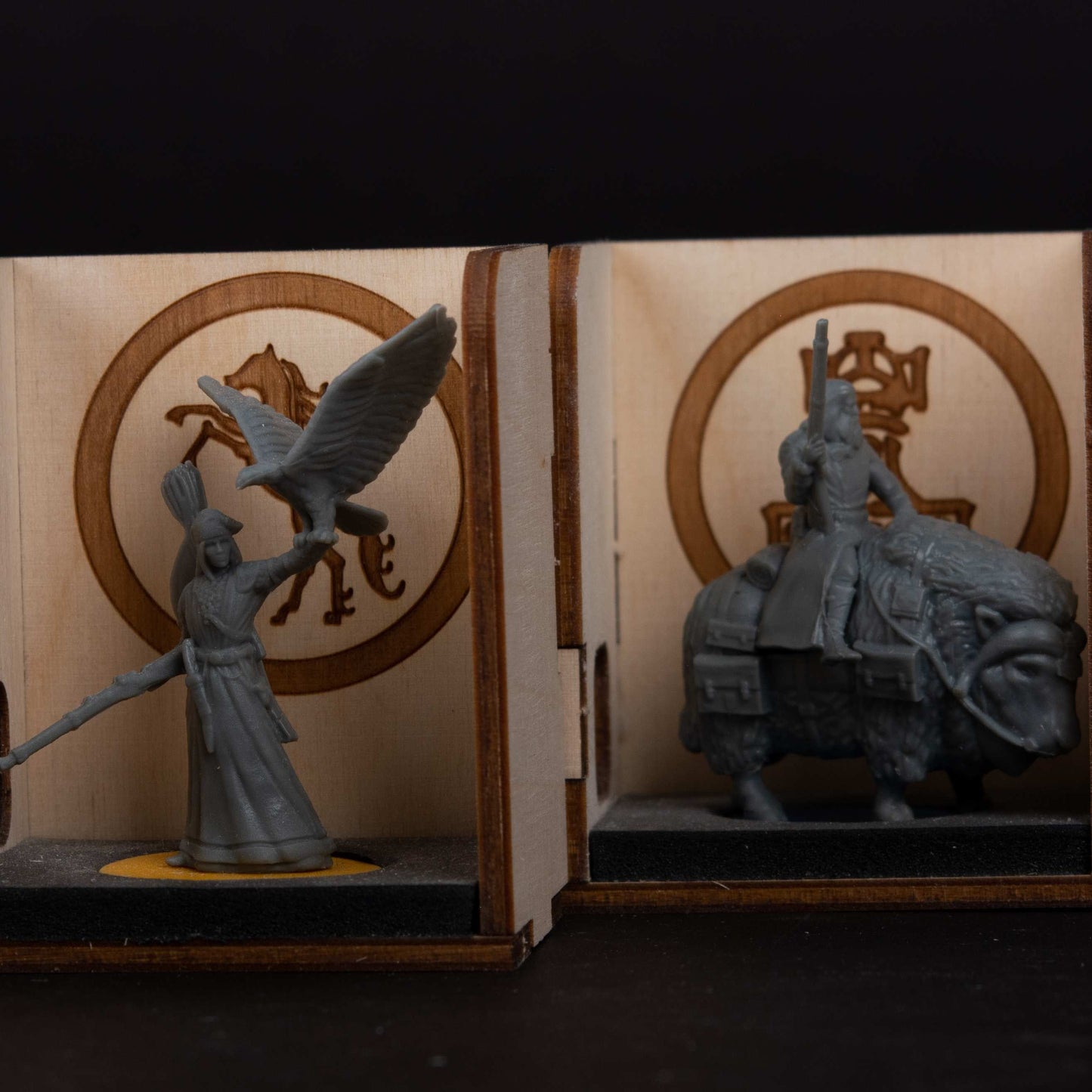 Insert loaded with game cards and tokens