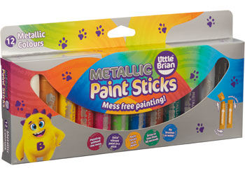 Little Brian Paint Sticks - Metallic 12 pk