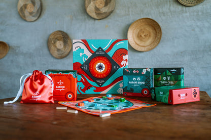 LUDOS Asia main packaging with illustrations of included classic games