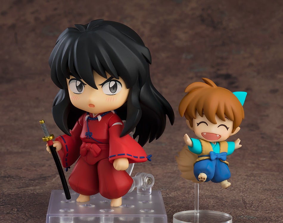 Inuyasha Nendoroid in battle pose with sword drawn