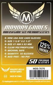 Premium Mini USA Sleeves (Pk of 50) 41 MM x 63 MM (Dark Yellow) - Good Games