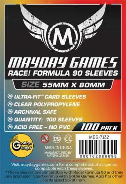 Mayday - Race! Formula 90 Card Sleeves 100 Pack - 55 X 80 MM - Good Games