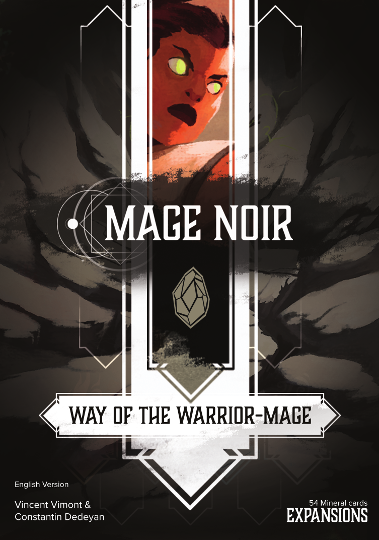 Box front for Way of the Warrior-Mage expansion featuring magic symbols