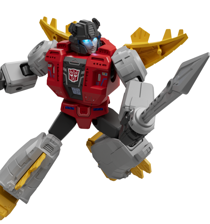 Transformers Masterpiece MP-57 Trailbreaker action figure in red and grey holding sword