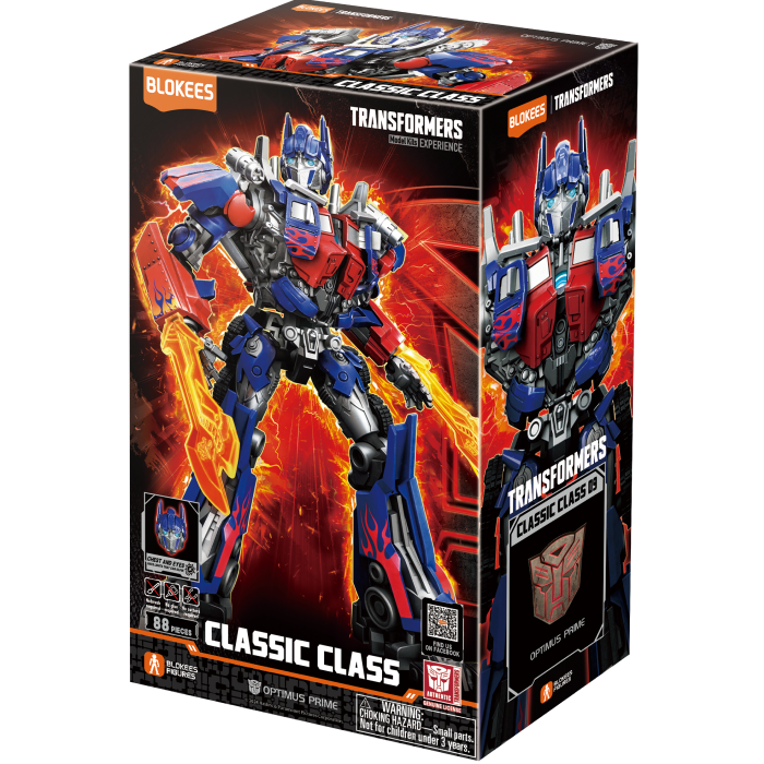 Blokees Transformers Classic Class Optimus Prime figure model kit with fire effects