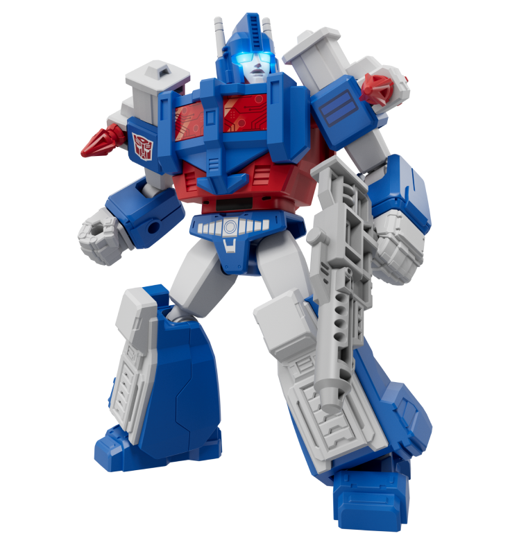 Transformers ReAction Figures G1 Ultra Magnus action figure 375-inch articulated toy robot in blue white and red with gun