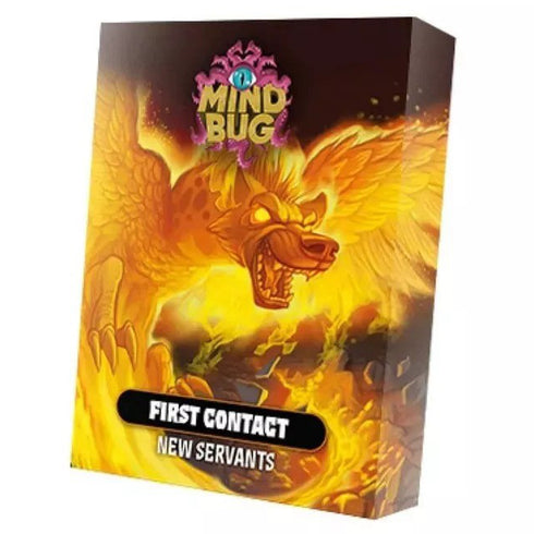 Mindbug First Contact New Servants Expansion game components displayed