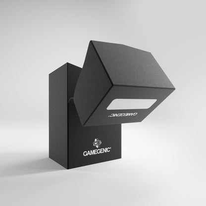 Top-down view of Black Card Holder with transparent lid