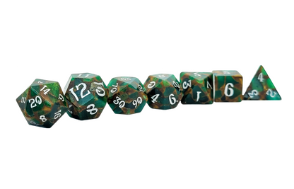 Level Up Dice - Gold Foil Green Mosaic - Good Games