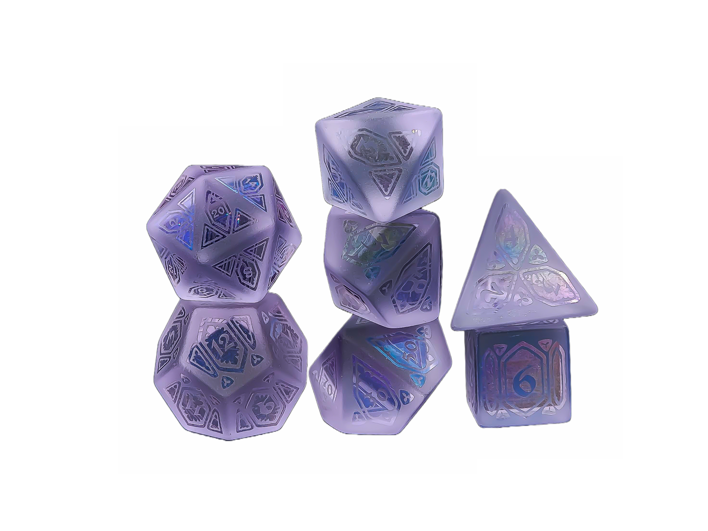 Level Up Dice - Aurora Ionized Cathedral Crown Crystal Purple - Good Games
