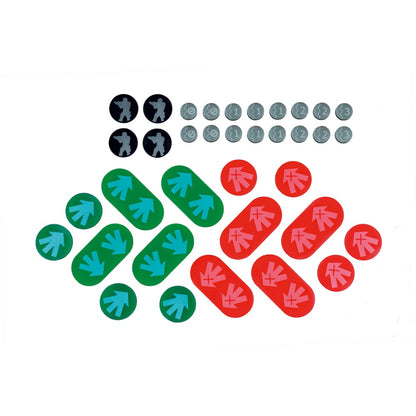 Close-up of Mantic Games Star Saga Nexus acrylic counters