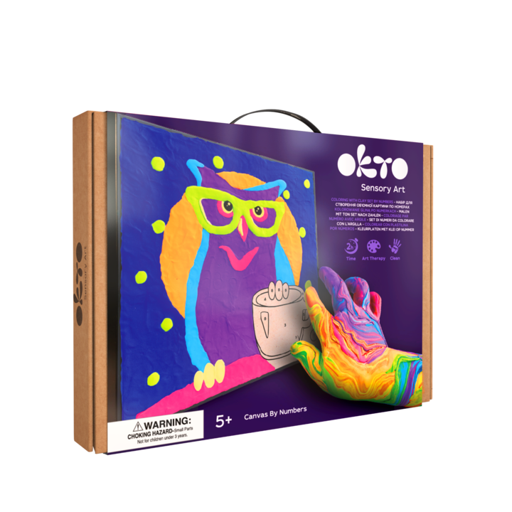 Owl Coloring with Clay Set 29cm x 29cm - Good Games