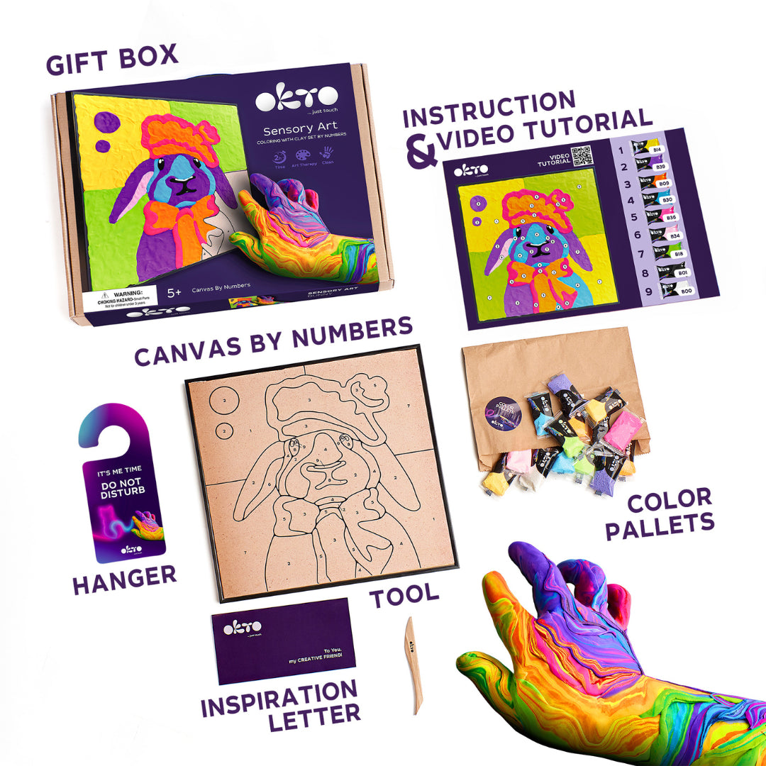 Bunny Coloring with Clay Set