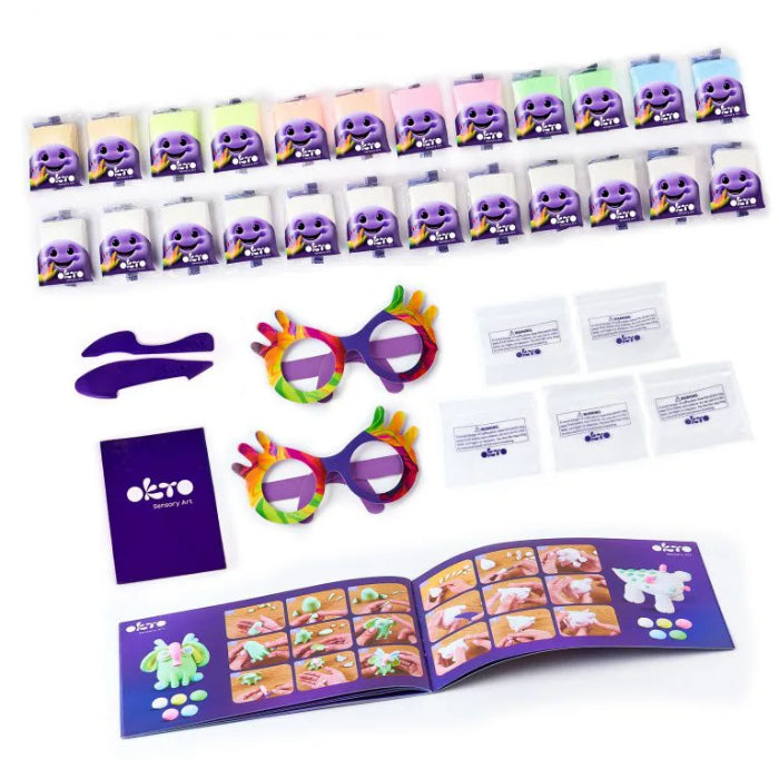 Sensory Art: 24 Colors Air Clay Creativity Set - White and Pastel - Good Games