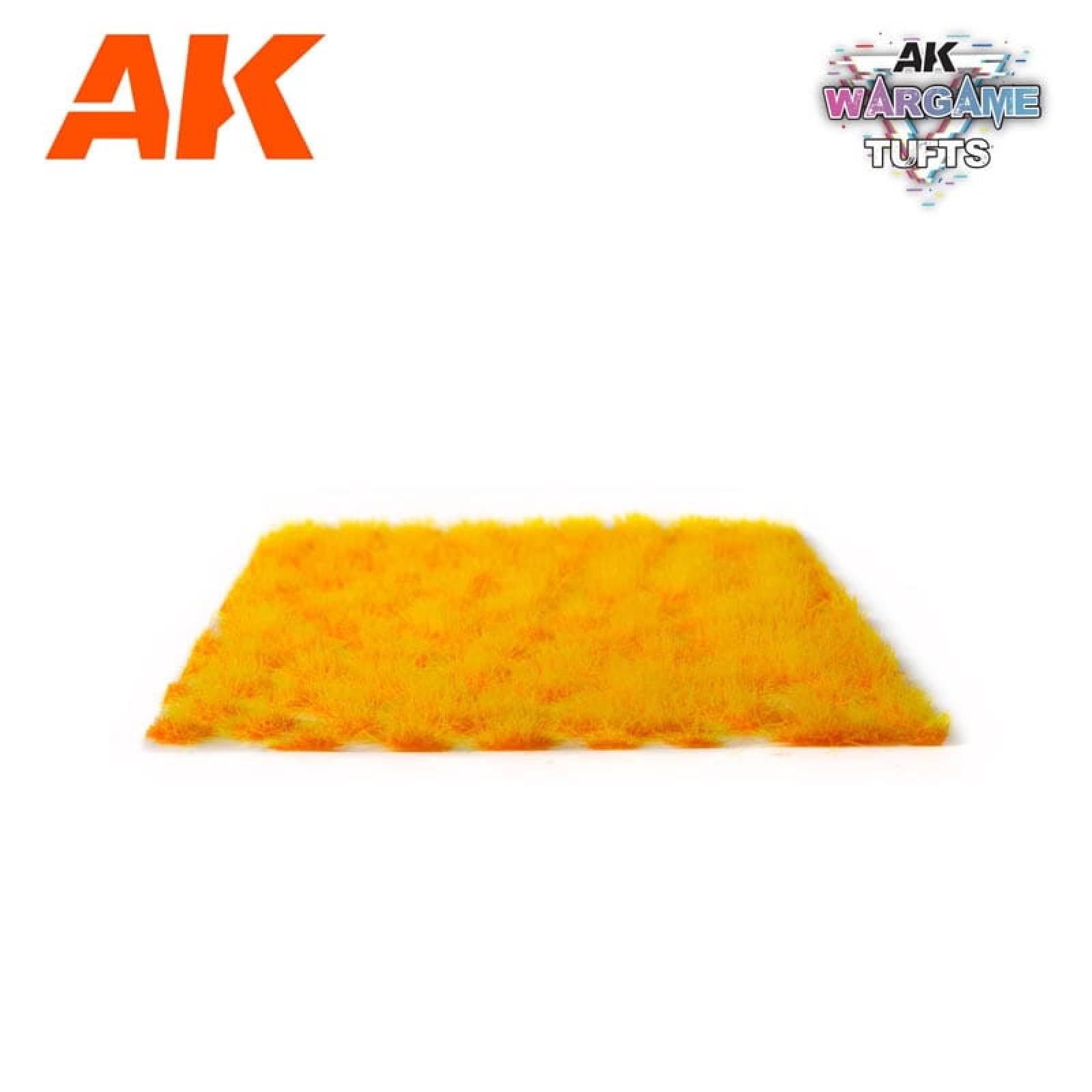 AK Wargame Tufts: A bright orange-yellow rectangular patch of flock