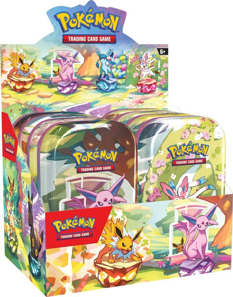 Pokemon TCG - Scarlet & Violet Prismatic Evolutions Mini Tin Display
