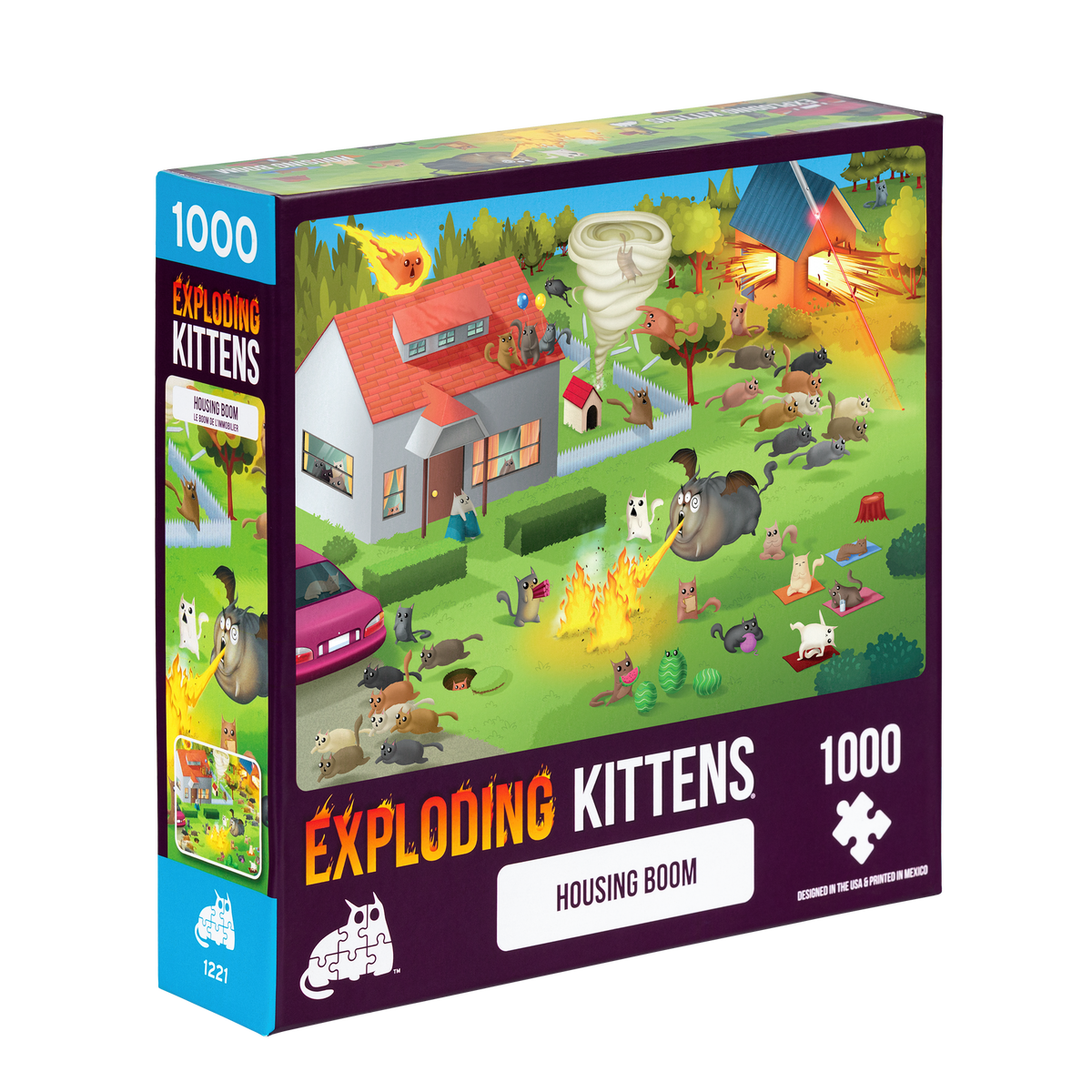 Exploding Kittens Housing Boom puzzle box front view