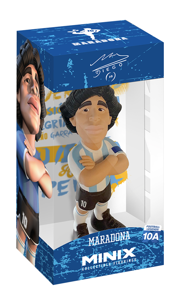 Front view of Minix Argentina Maradona football figure, 12 cm