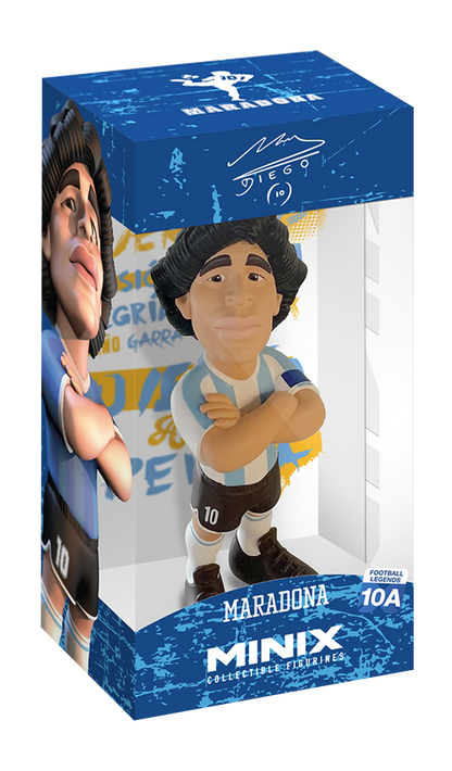 Front view of Minix Argentina Maradona football figure, 12 cm