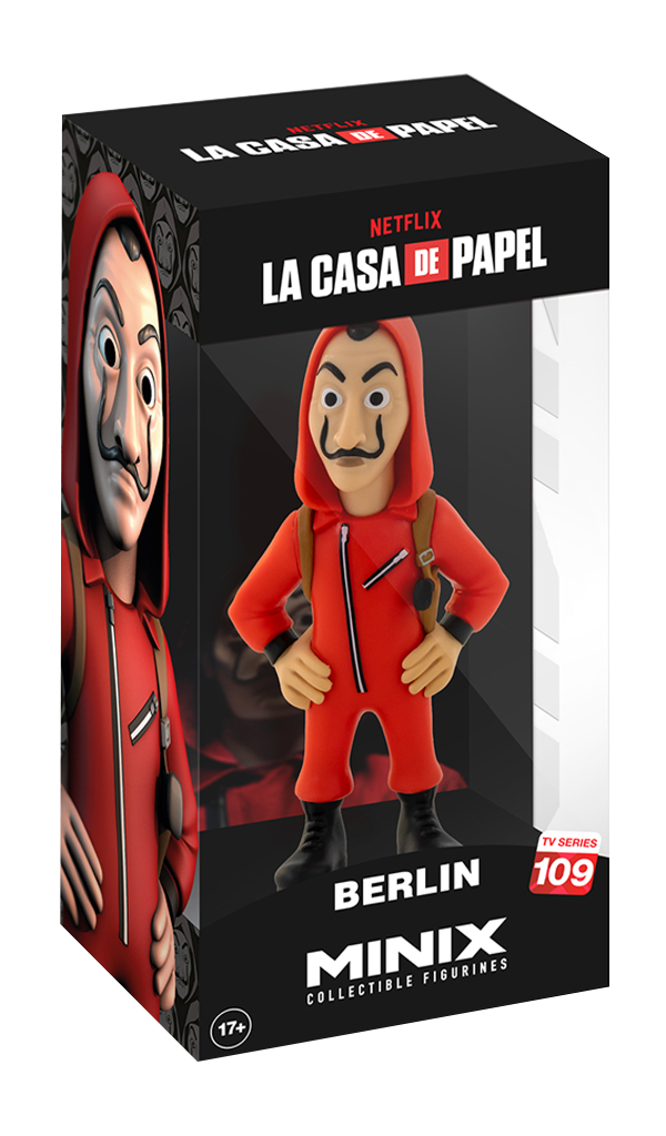 Berlin Minix figure with Dali mask front view