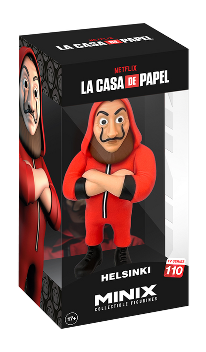 Helsinki Minix figure with Dali mask front view