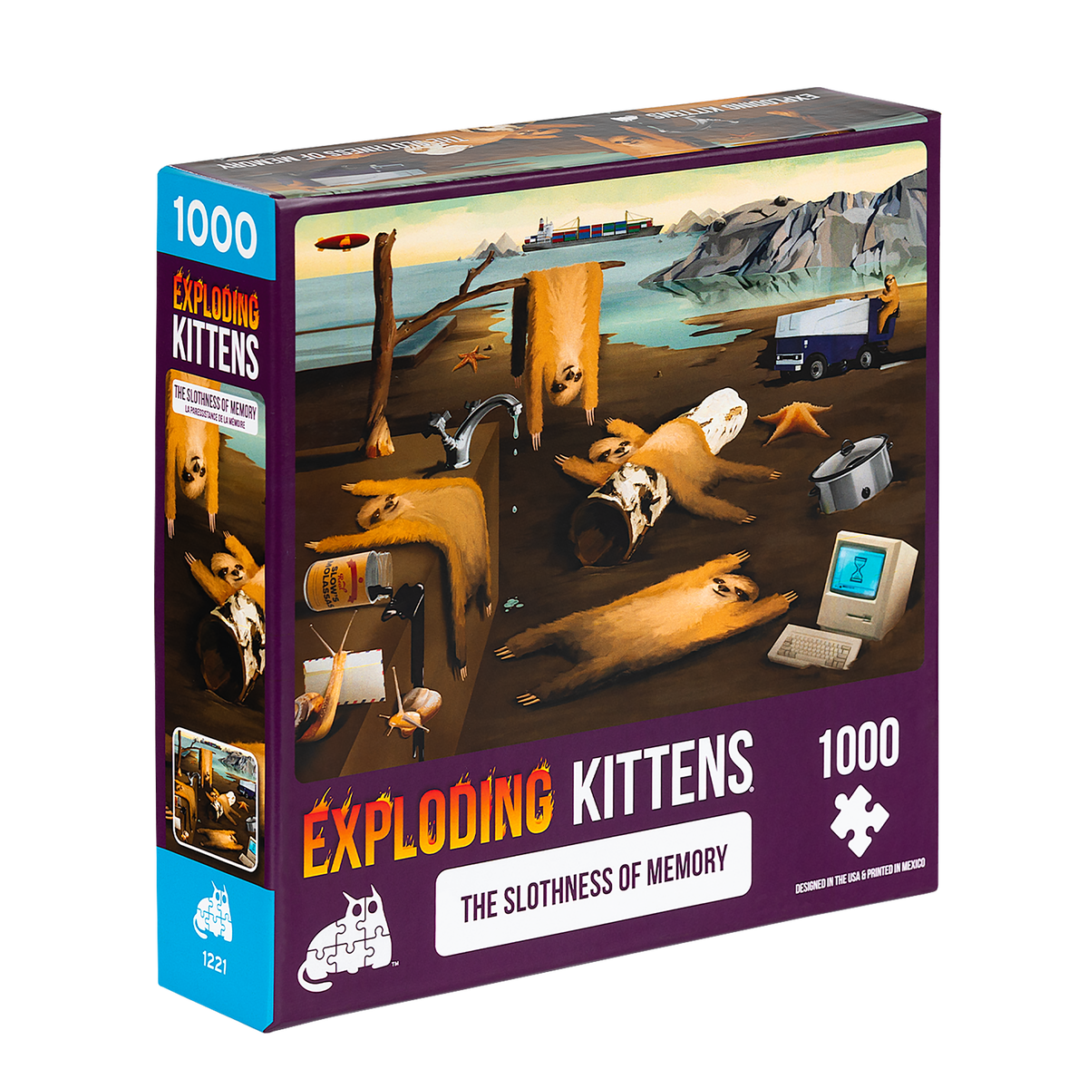Exploding Kittens Slothness of Memory 1000-piece puzzle box front view