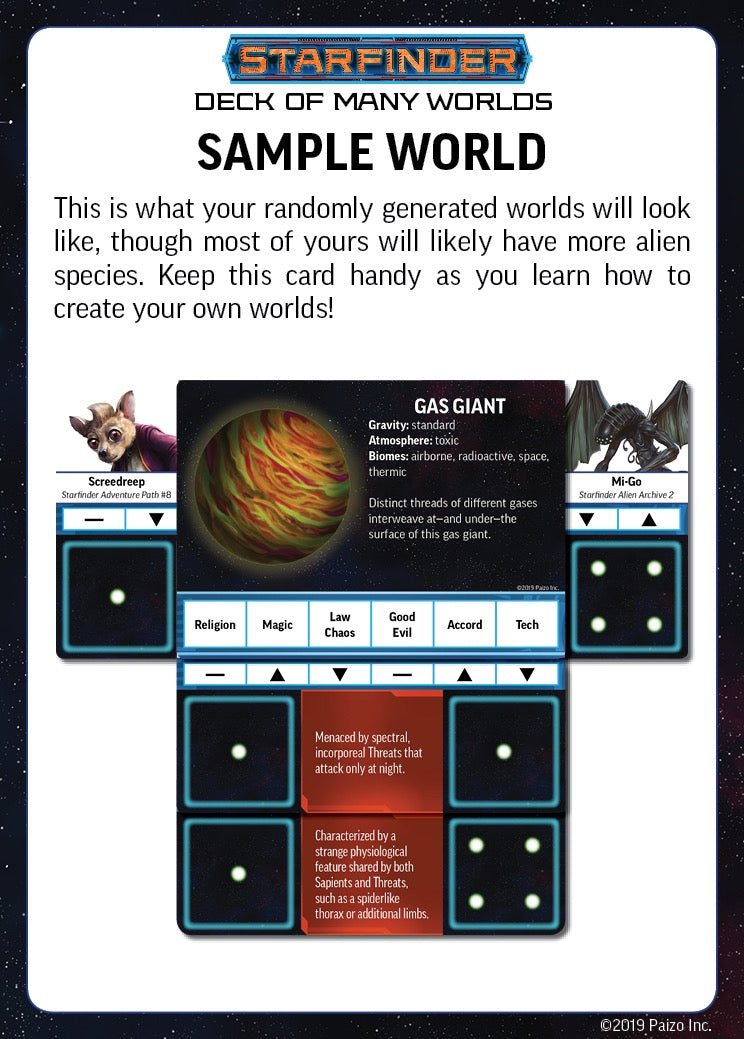 Paizo Starfinder Deck of Many Worlds - Good Games