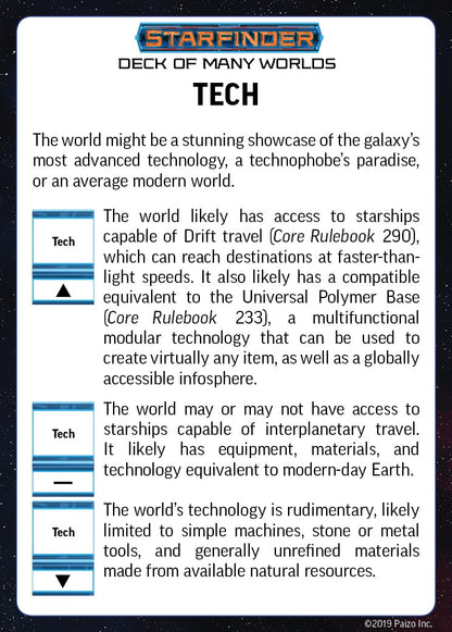Paizo Starfinder Deck of Many Worlds - Good Games