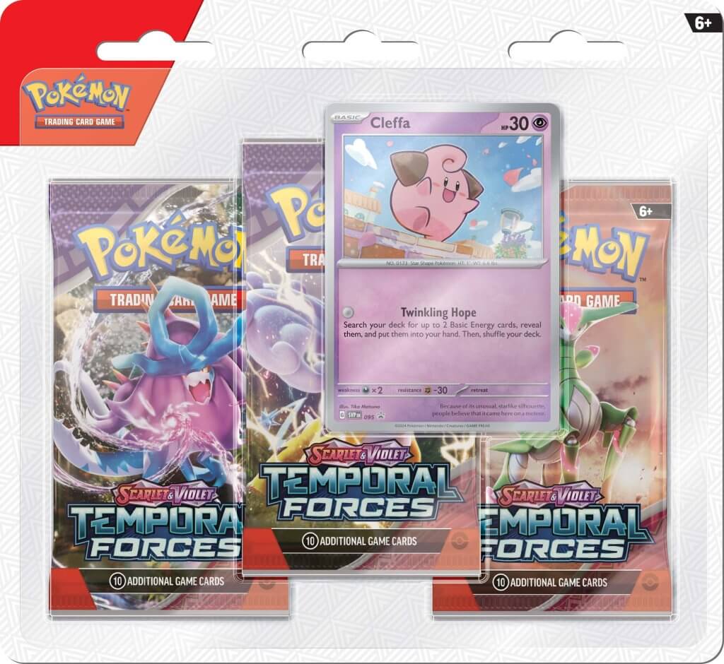 Pokemon TCG - Scarlet &amp; Violet - Temporal Forces Three Booster Blister