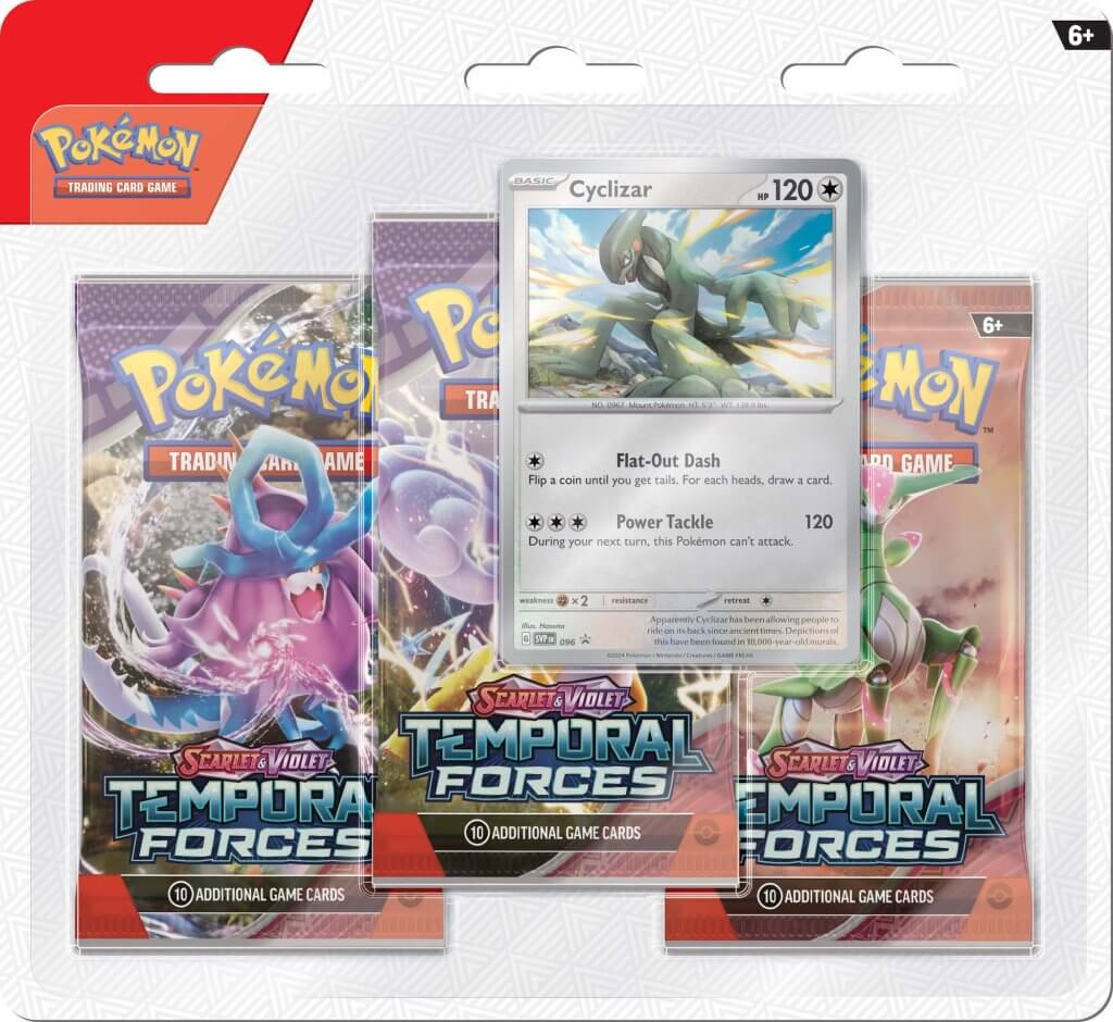 Pokemon TCG - Scarlet &amp; Violet - Temporal Forces Three Booster Blister