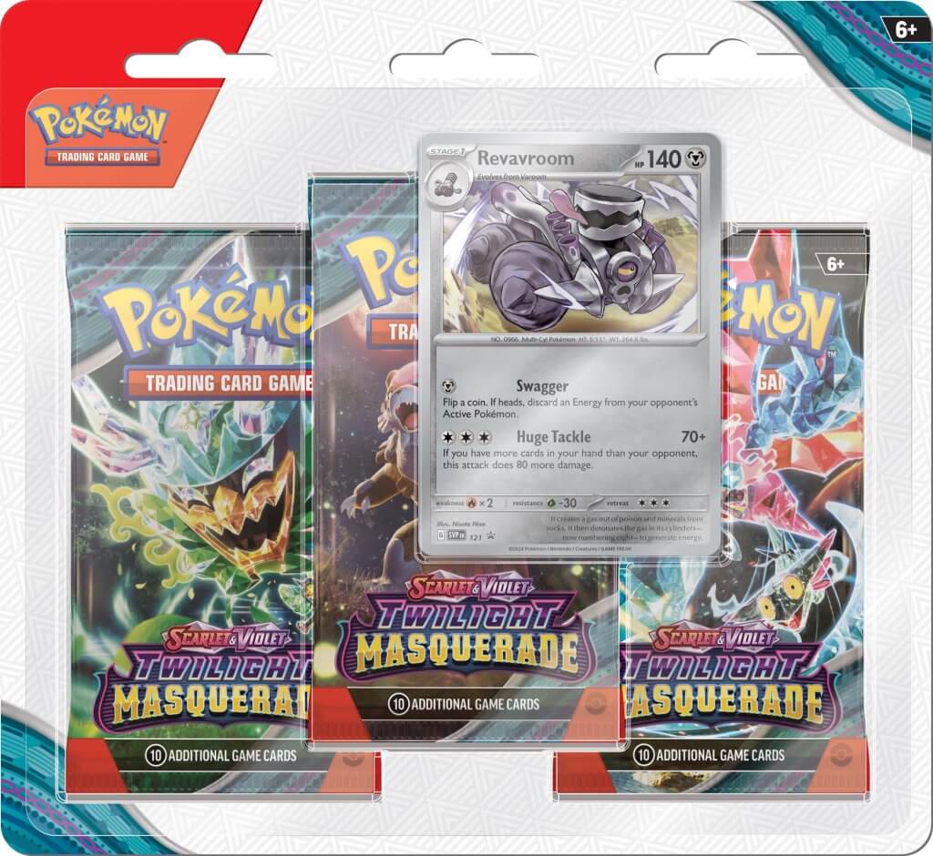 Pokemon TCG - Scarlet &amp; Violet Twilight Masquerade Three Booster Blister - Good Games