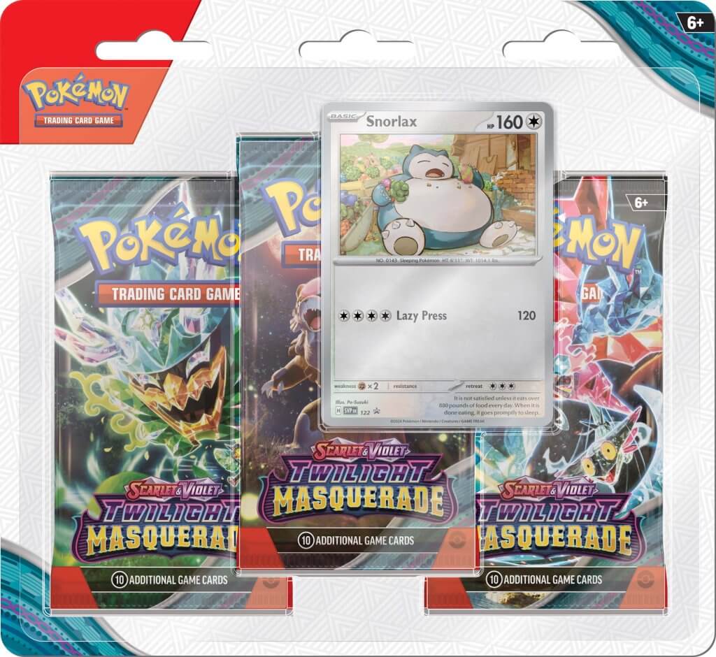 Pokemon TCG - Scarlet &amp; Violet Twilight Masquerade Three Booster Blister - Good Games