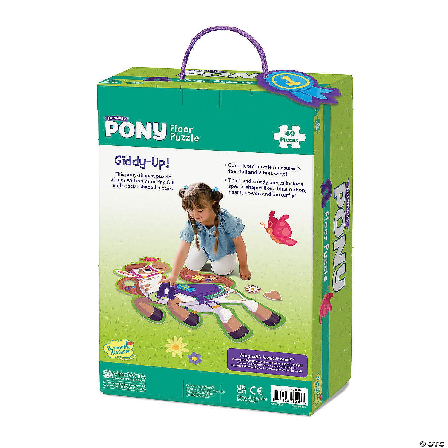 Back box packaging of Pony floor puzzle
