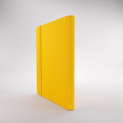 Prime album with an elastic band closure, standing upright on a clean white background