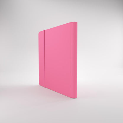 Prime album with an elastic band closure, standing upright on a clean white background