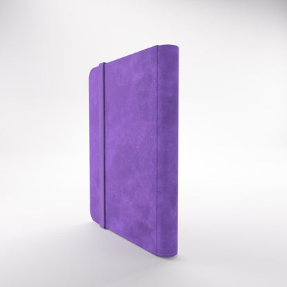 Prime album with an elastic band closure, standing upright on a clean white background