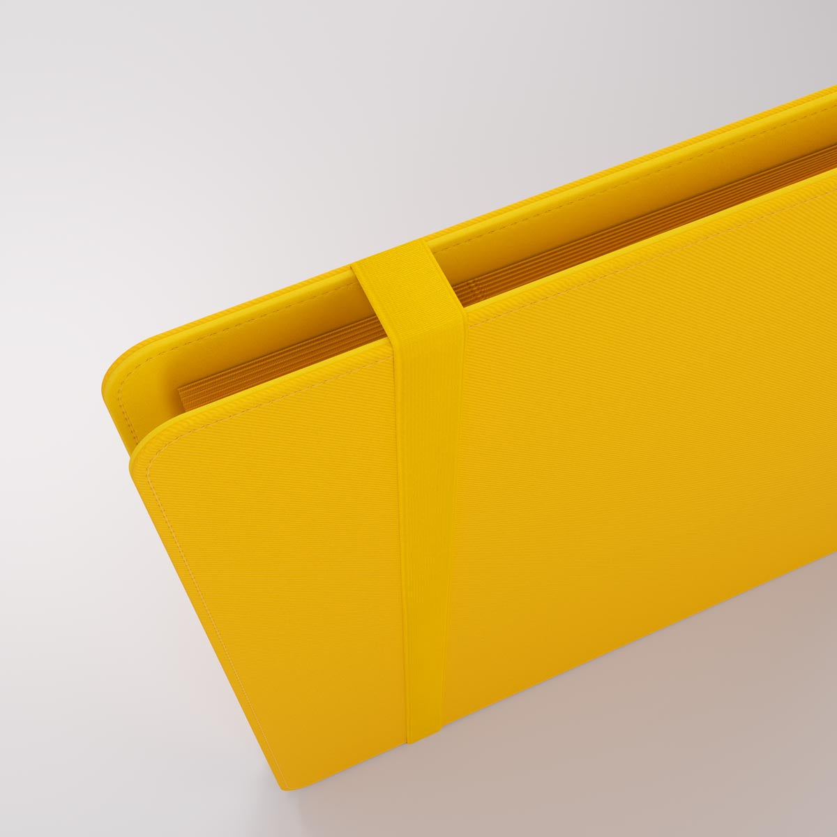 Prime album with an elastic band closure, featuring a ribbed texture on its cover